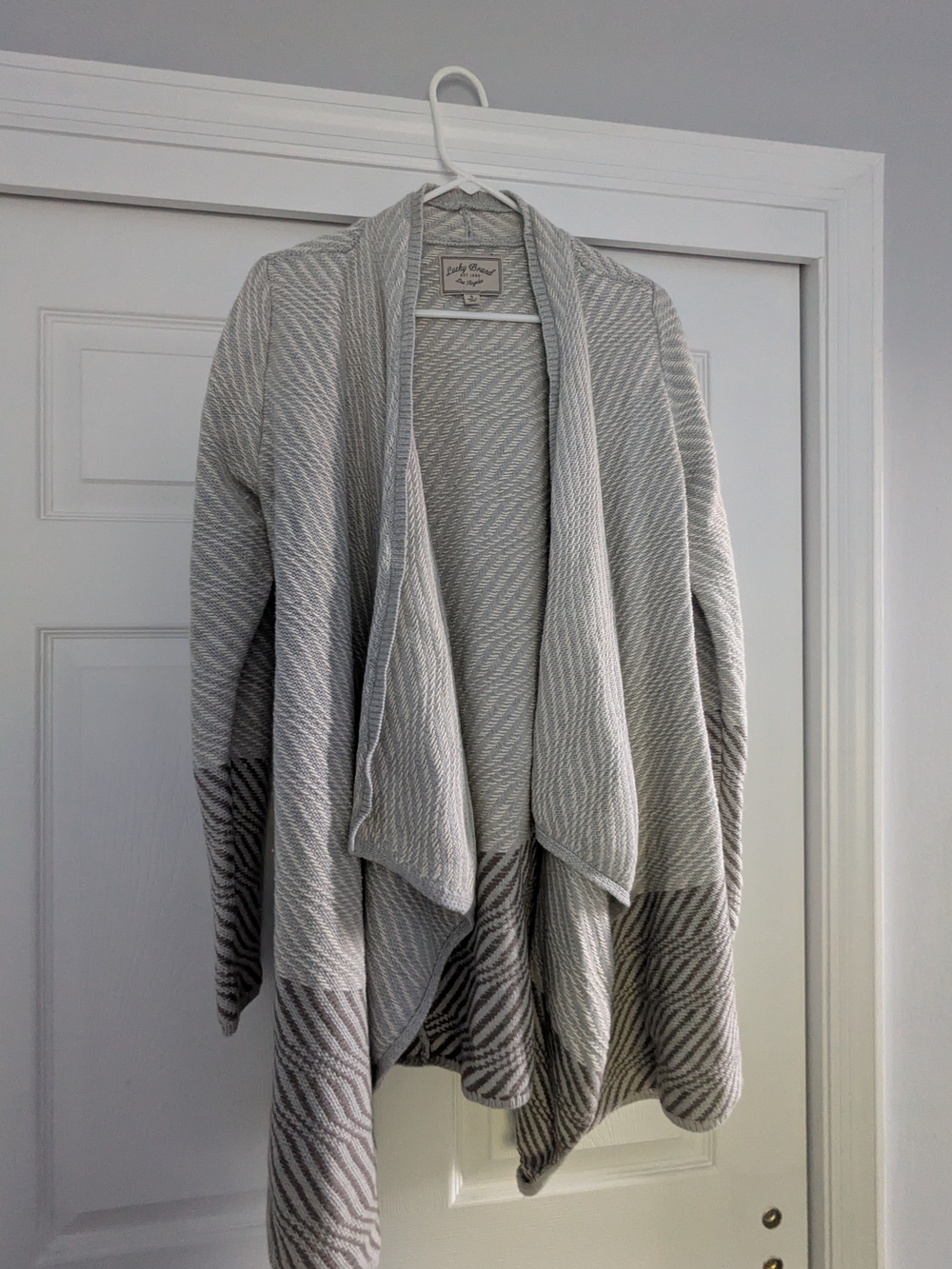 Lucky Brand Draped Open-Front Cardigan Duster